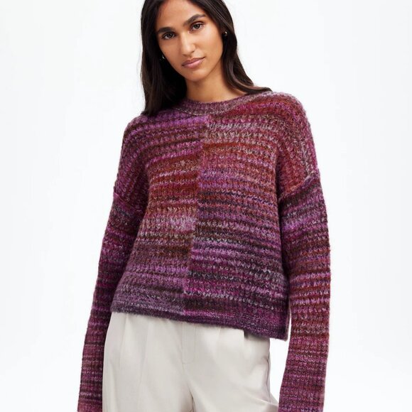 Madewell Space-Dyed Crewneck Sweater in Verbena Women's XS NWT - Picture 1 of 9